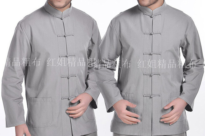 Blusa Tradicional «Tangzhuang» de Manga Comprida, Algodão
