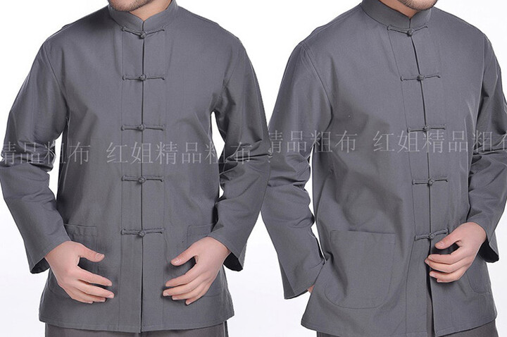 Blusa Tradicional «Tangzhuang» de Manga Comprida, Algodão