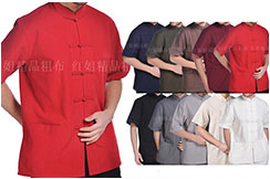 Traditional Top «Tangzhuang» Shhort Sleeves, Cotton