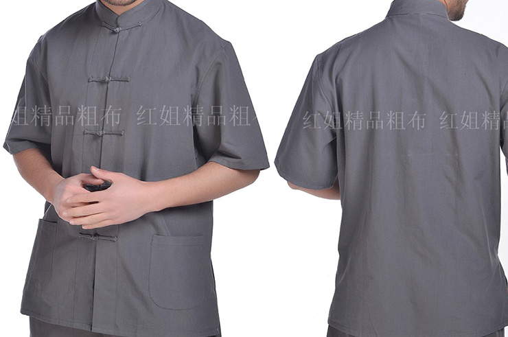 Traditional Top «Tangzhuang» Shhort Sleeves, Cotton