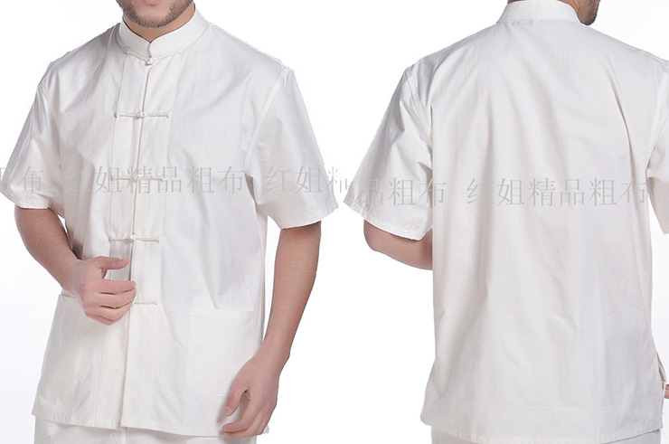 Traditional Top «Tangzhuang» Shhort Sleeves, Cotton