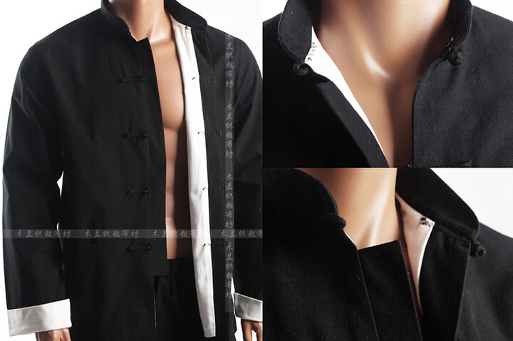 Blusa tradicional «Tangzhuang» con solapas, forrada, de algodón
