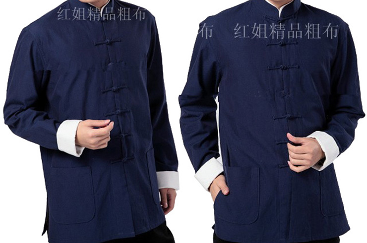 Camisa tradicional «Tangzhuang» Con Solapa, forrado, de algodón