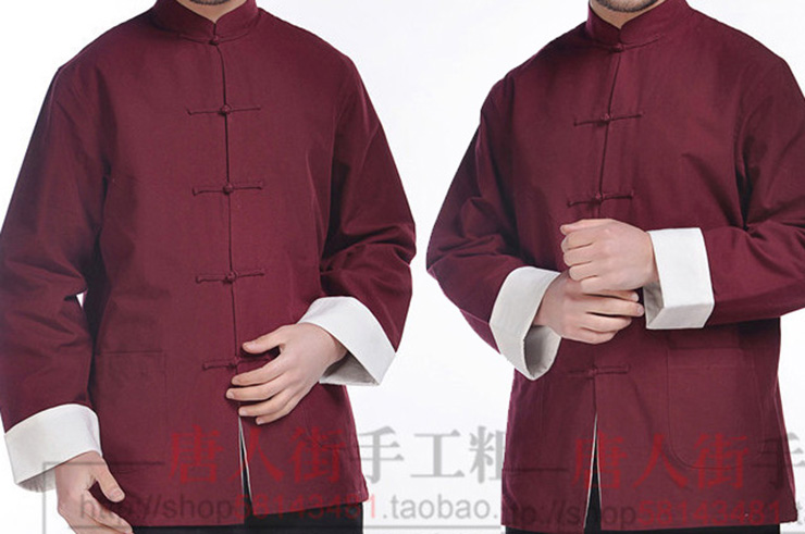Camisa tradicional «Tangzhuang» Con Solapa, forrado, de algodón