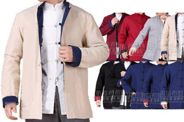 Blusa Tradicional «Tangzhuang» de Manga Comprida, Reversível