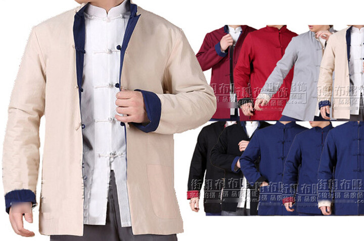 Blusa Tradicional «Tangzhuang» de Manga Comprida, Reversível