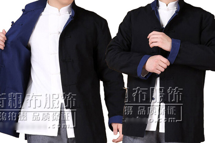 Blusa Tradicional «Tangzhuang» de Manga Comprida, Reversível