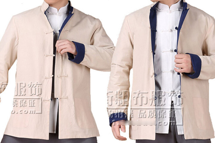 Blusa Tradicional «Tangzhuang» de Manga Comprida, Reversível