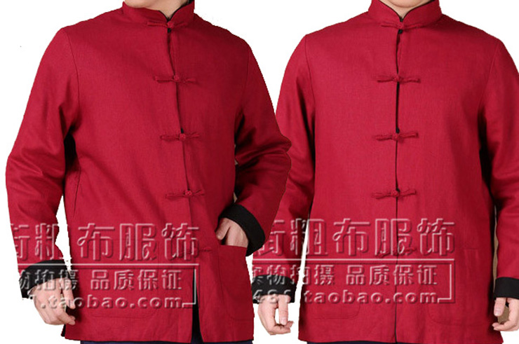 Camisa tradicional «Tangzhuang» Mangas Largas, Reversible