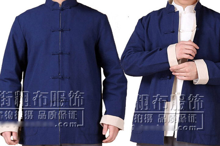 Blusa Tradicional «Tangzhuang» de Manga Comprida, Reversível
