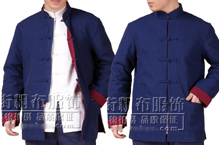 Blusa Tradicional «Tangzhuang» de Manga Comprida, Reversível