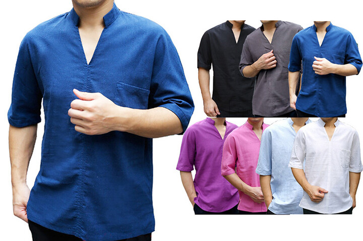 Camisa Chinês Mangas Curto 2
