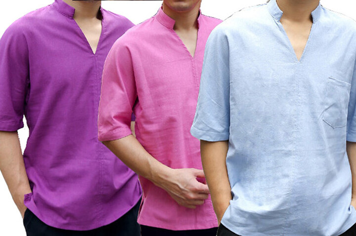 Camisa Chinês Mangas Curto 2