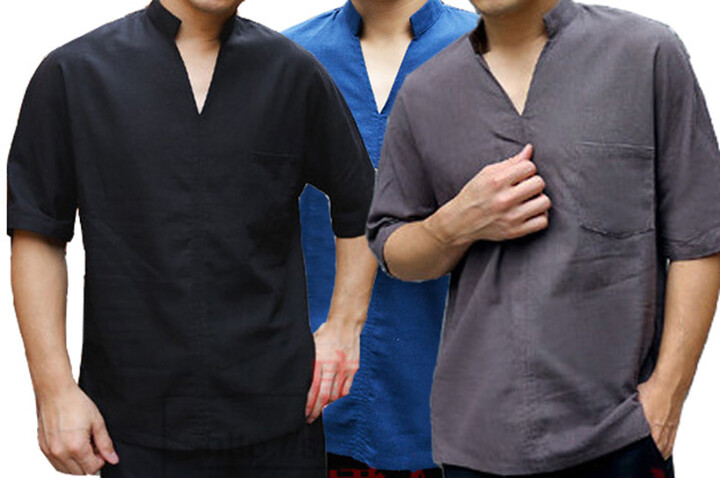 Camisa Chinês Mangas Curto 2