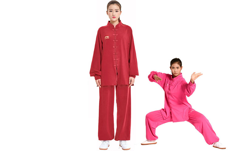 Traje de Taiji LiNing, ZhuHong con Terciopelo