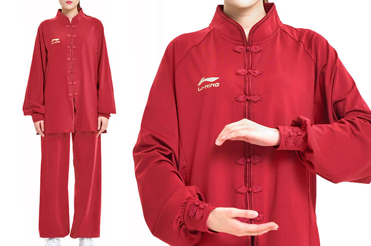 Traje de Taiji LiNing, ZhuHong con Terciopelo