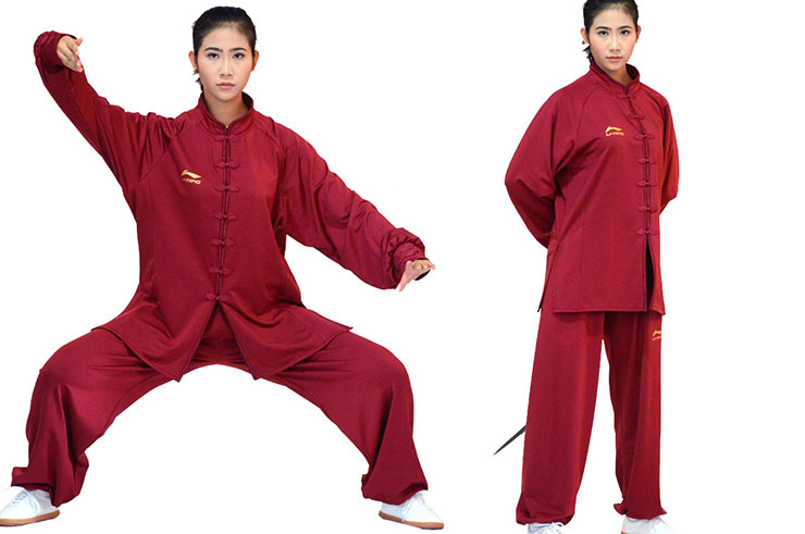 Traje de Taiji LiNing, ZhuHong con Terciopelo