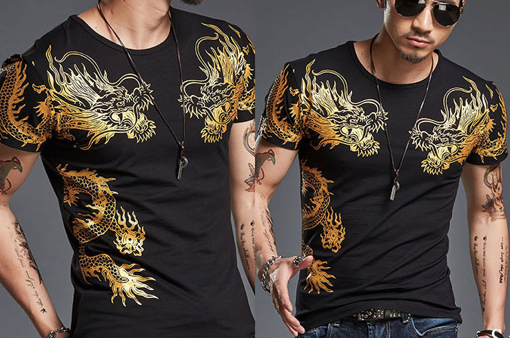 Dragon Sceen Printing T-shirt 2, Extensible