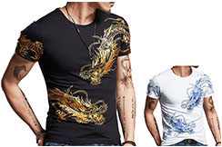 T-shirt Dragon sérigraphie 3, Extensible