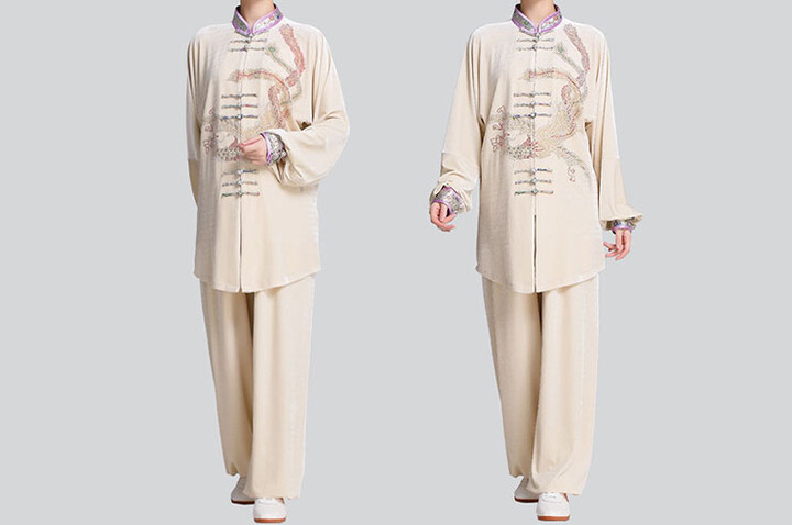 Vestido Taiji Guyun, Fénix Com Veludo