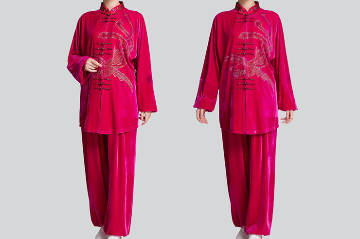 Vestido Taiji Guyun, Fénix Com Veludo