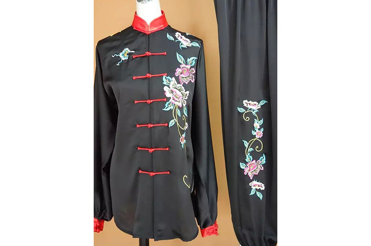 Tai Chi Uniform Embroidered Flower 7