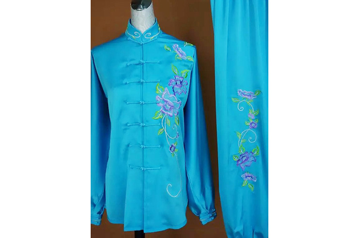 Tai Chi Uniform Embroidered Flower 11