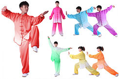 Tai Chi Uniform, Gradient Tones, Bicolor, Imitation soie