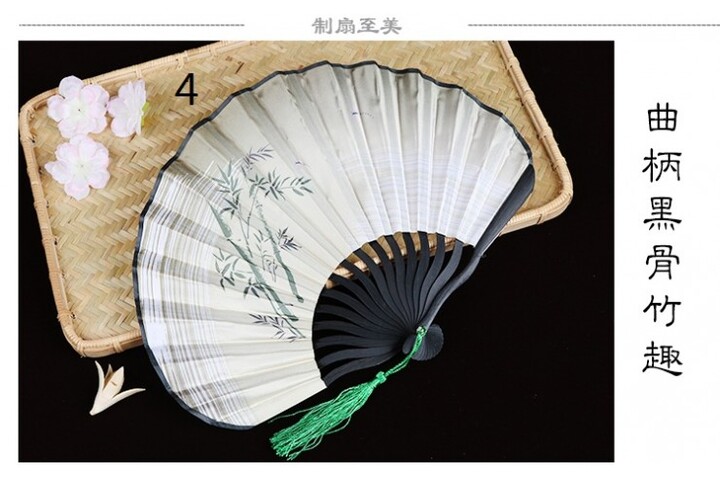 Ventilador Bambu e Tecido Damasco 6