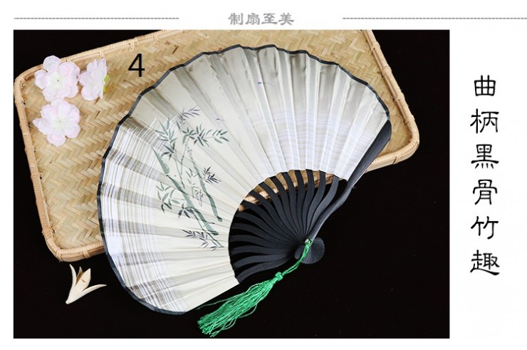 Bamboo and Damask Fan 6