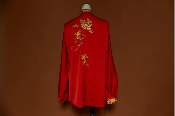 Tai Chi Uniform Embroidered Flower 6