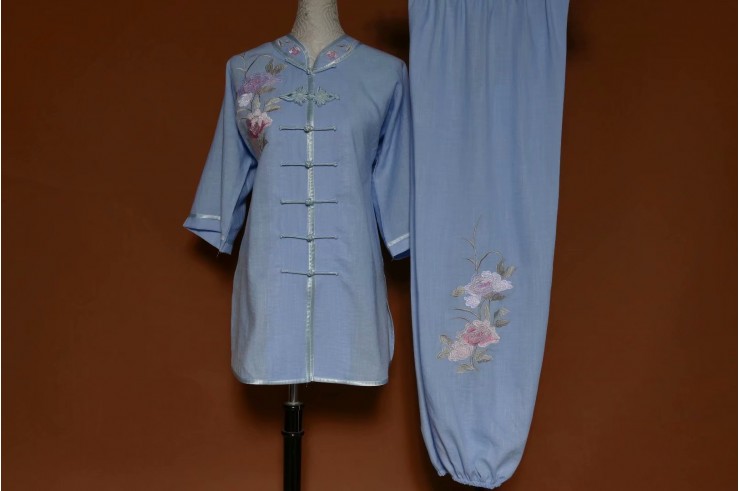 Tenue Tai Chi Brodée, Fleur 10